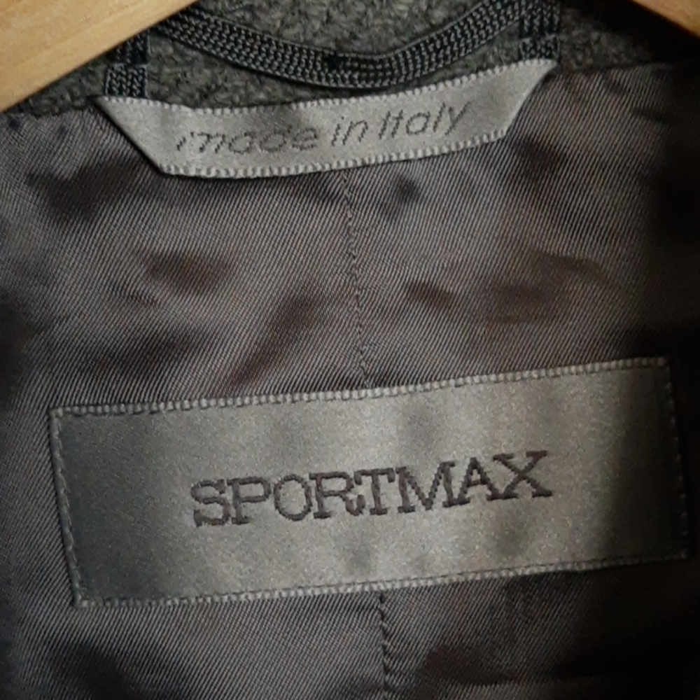 SPORTMAX Wool Alpaca Blend Trench Jacket Size 8/42 - Picture 2 of 16